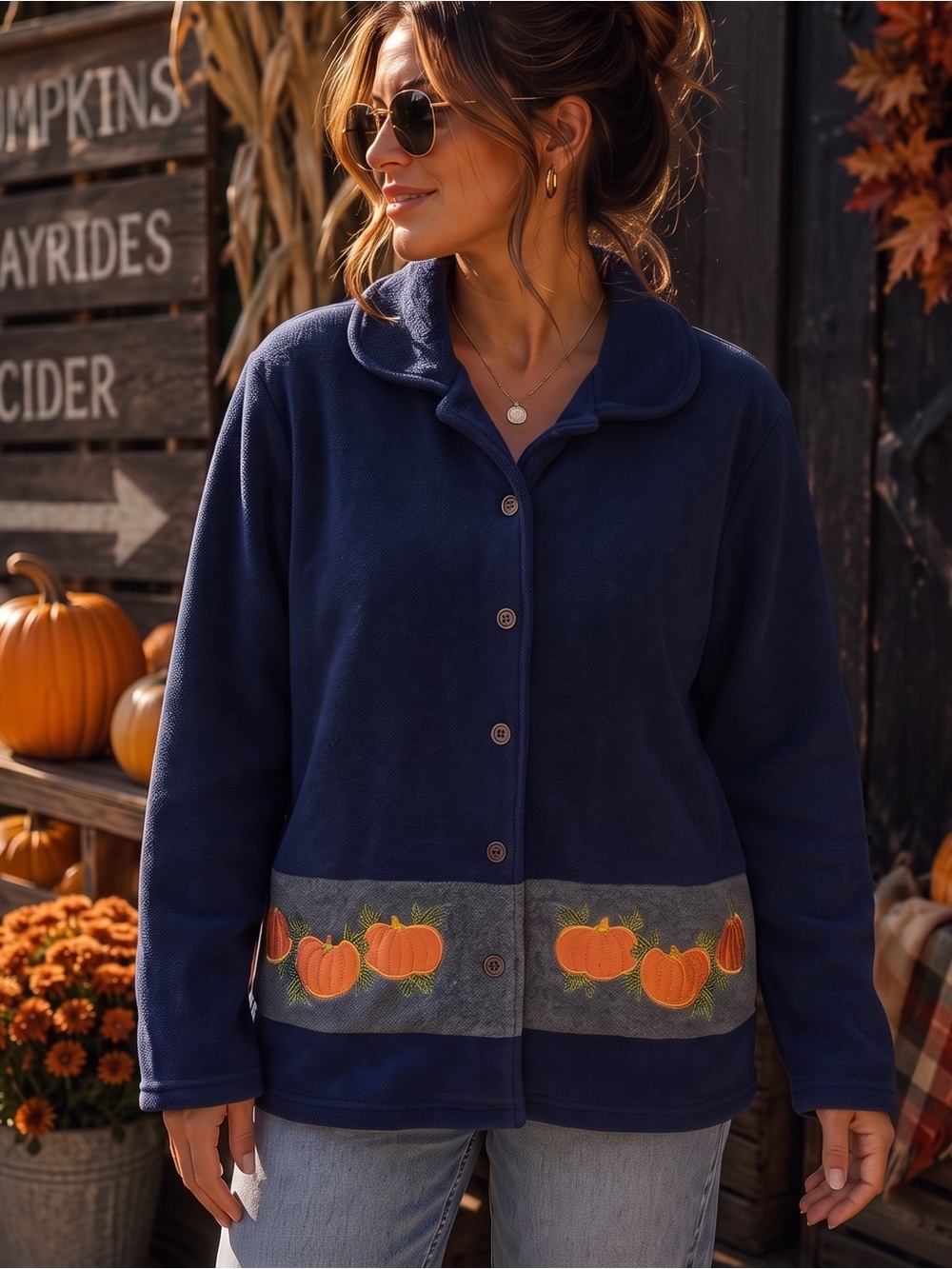 VINTAGE CD SPORT Pumpkin Fleece Jacket